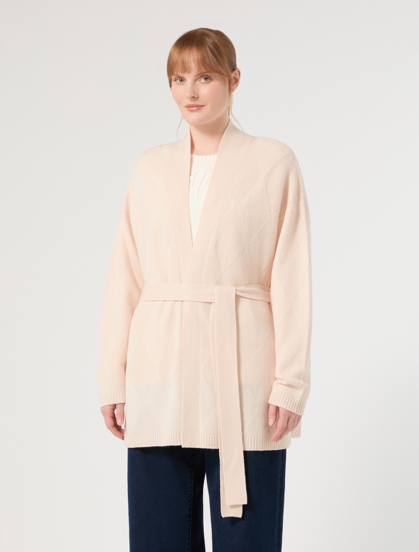 Wool and cashmere cardigan - IVORY - Marina Rinaldi - 3