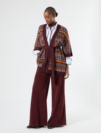 Cardigan aus Wolle mit Jacquardmuster - Marina Rinaldi