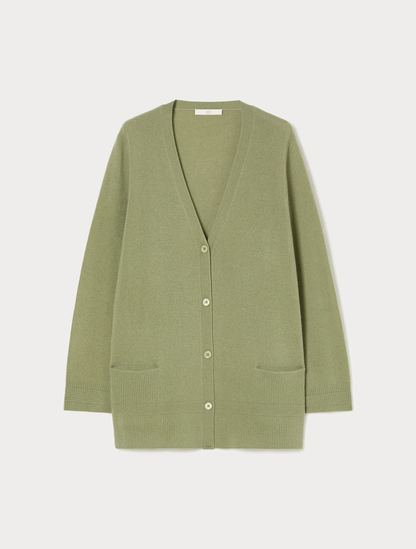 Cardigan en cachemire - VERT SAUGE - Marina Rinaldi