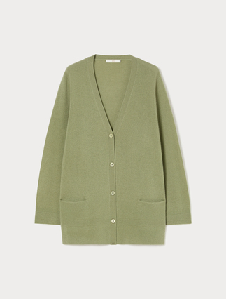 Cardigan en cachemire - VERT SAUGE - Marina Rinaldi - 1