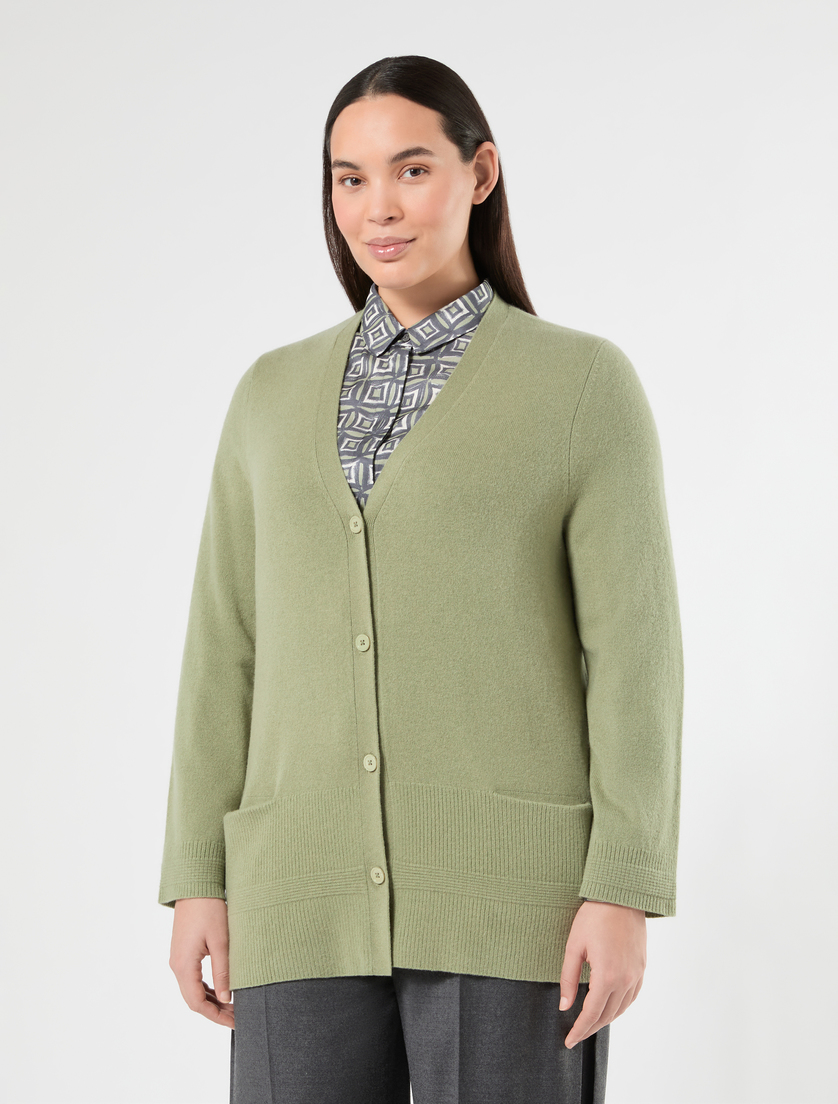Cardigan en cachemire - VERT SAUGE - Marina Rinaldi - 3