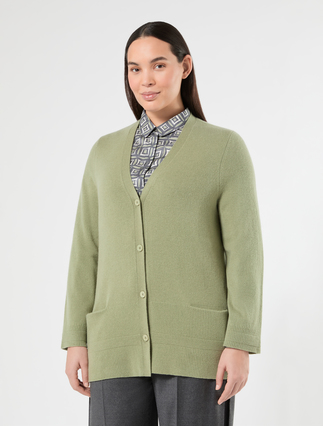Cardigan en cachemire - VERT SAUGE