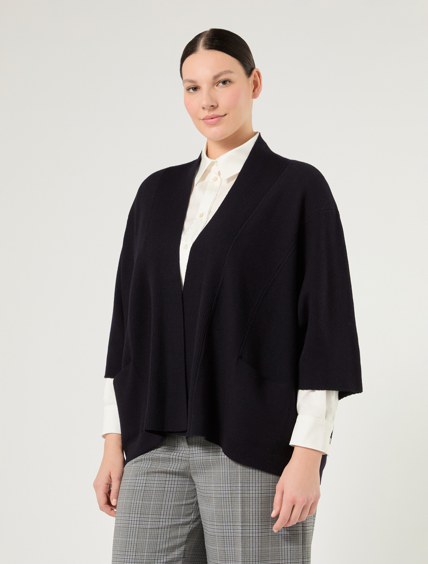 Pure wool cardigan - MIDNIGHTBLUE - Marina Rinaldi - 3