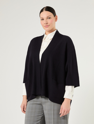 Pure wool cardigan - MIDNIGHTBLUE - Marina Rinaldi - 3