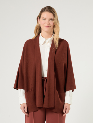 Pure wool cardigan - BORDEAUX - Marina Rinaldi - 3
