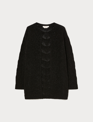 Open-knit wool cardigan - Marina Rinaldi