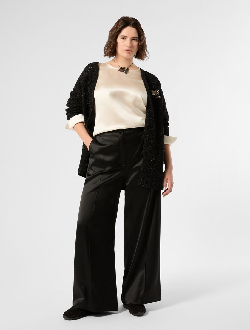 Open-knit wool cardigan - Marina Rinaldi