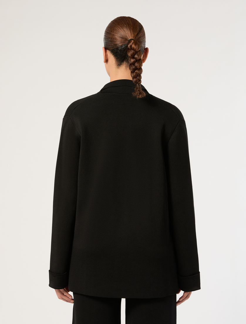 Viscose cardigan - CZARNY - Marina Rinaldi - 4