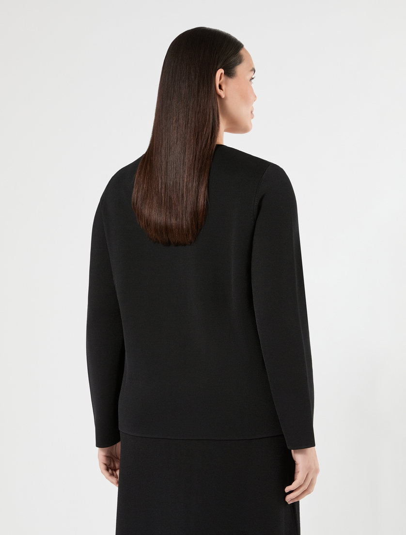 Viscose cardigan - CZARNY - Marina Rinaldi - 4