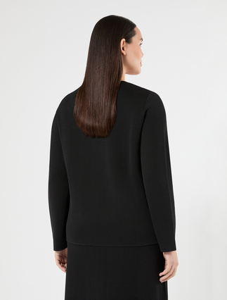 Viscose cardigan - CZARNY - Marina Rinaldi - 4