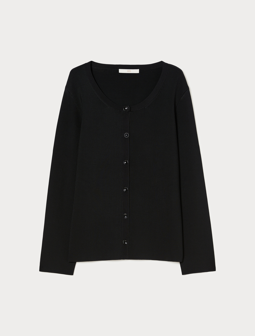 Viscose cardigan - CZARNY - Marina Rinaldi
