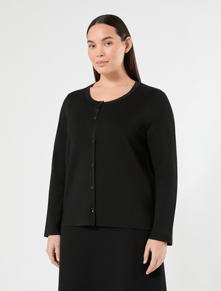 Viscose cardigan - CZARNY - Marina Rinaldi - 3