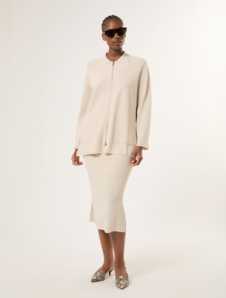 Viscose pocket cardigan - POWDER - Marina Rinaldi - 2