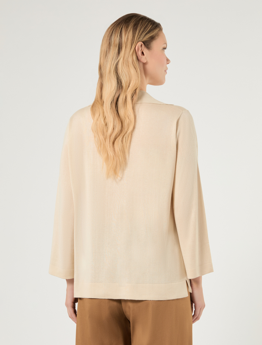 Silk and cashmere sweater - SAND - Marina Rinaldi - 4