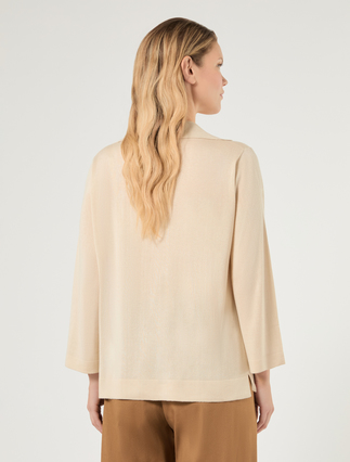 Silk and cashmere sweater - SAND - Marina Rinaldi - 4