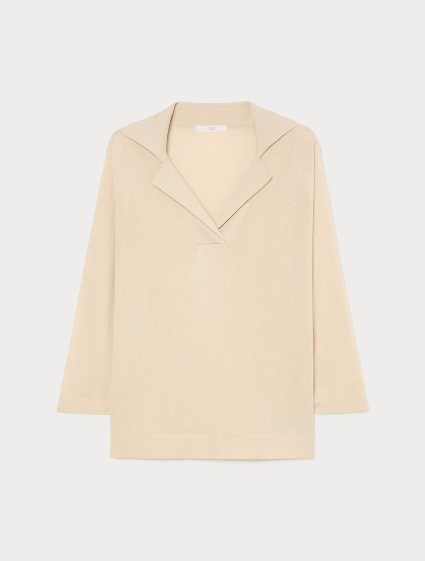 Silk and cashmere sweater - SAND - Marina Rinaldi