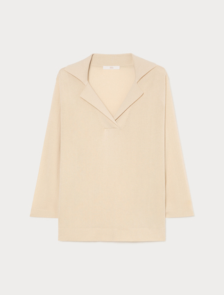 Silk and cashmere sweater - SAND - Marina Rinaldi - 1