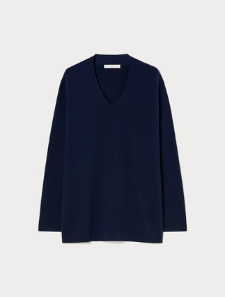 Pull en laine - BLEU NUIT - Marina Rinaldi - 1