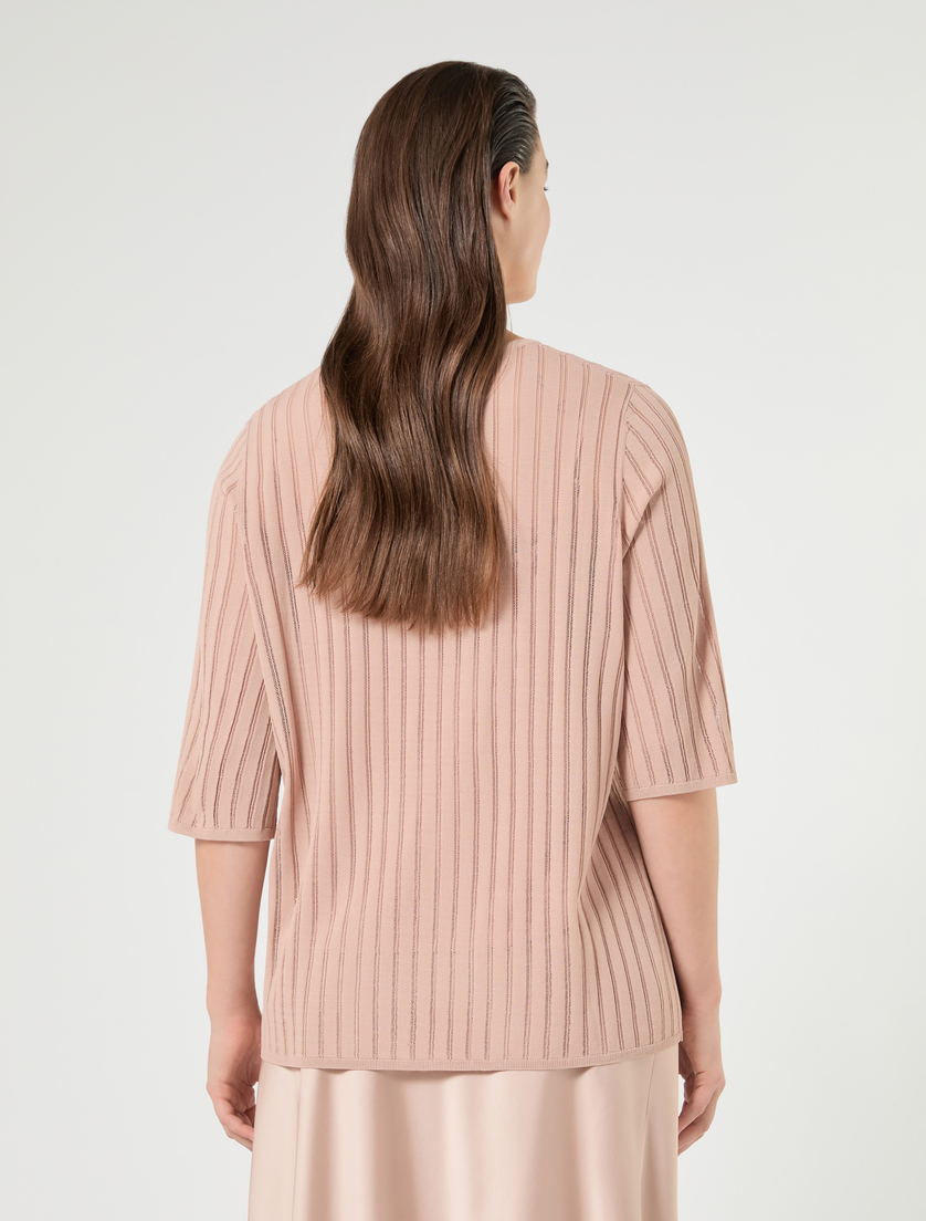 Ribbed viscose jumper - ANTIQUE ROSE - Marina Rinaldi - 4