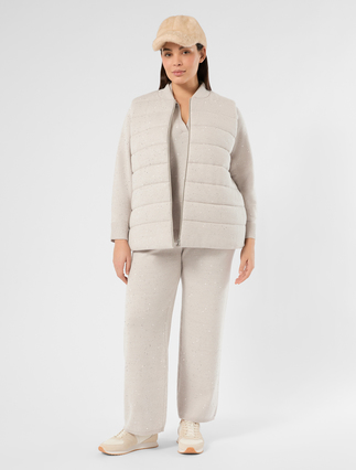 Pullover Wollmischung mit Pailletten - TAUBENGRAU - Marina Rinaldi - 2