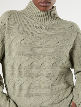 Blown wool-blend sweater - SAGE GREEN - Marina Rinaldi - 5