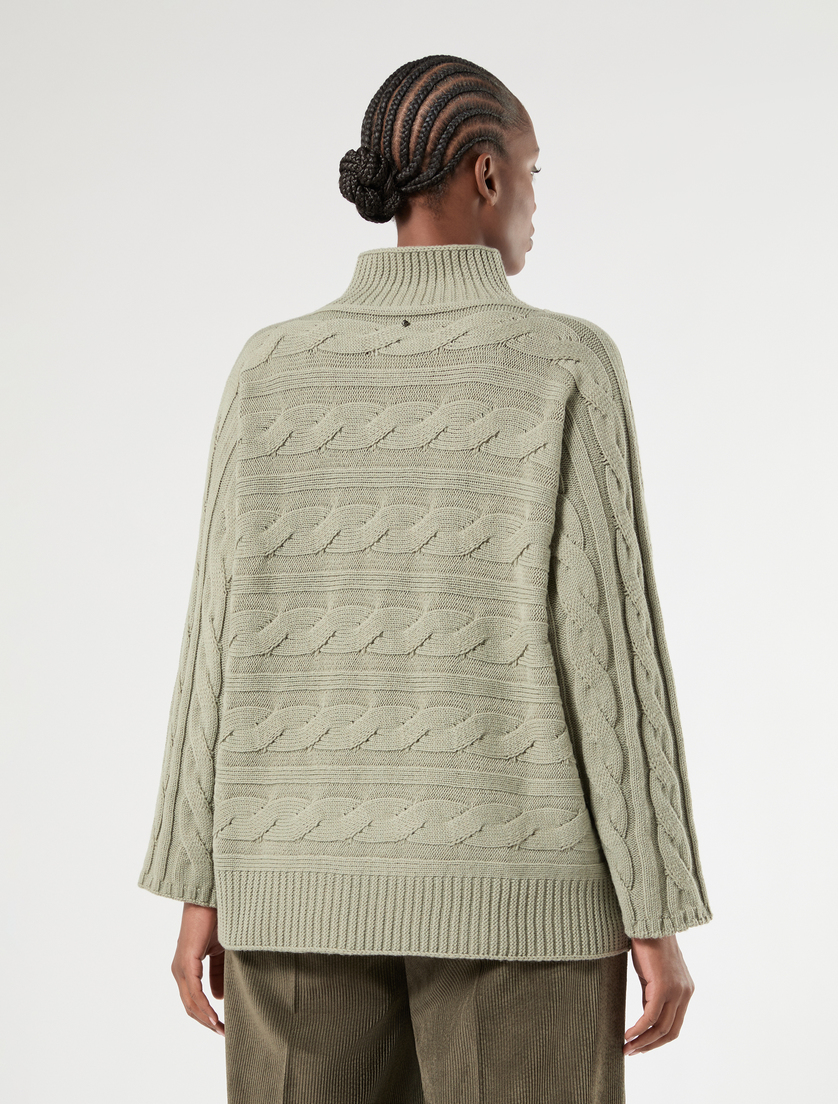 Blown wool-blend sweater - SAGE GREEN - Marina Rinaldi - 4