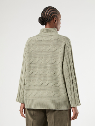 Blown wool-blend sweater - SAGE GREEN - Marina Rinaldi - 4