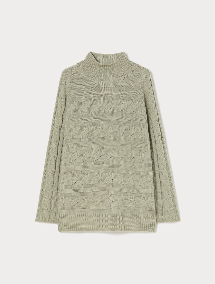 Blown wool-blend sweater - SAGE GREEN - Marina Rinaldi