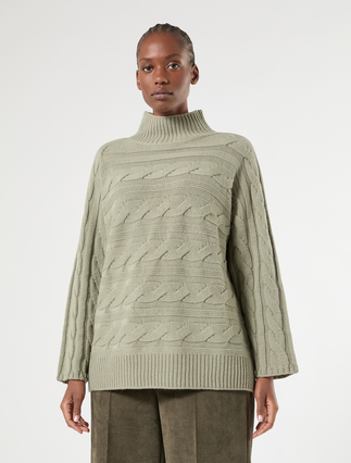 Blown wool-blend sweater - SAGE GREEN - Marina Rinaldi - 3