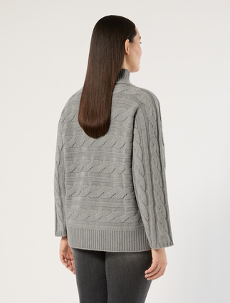Blown wool-blend sweater - MEDIUM GREY - Marina Rinaldi - 4