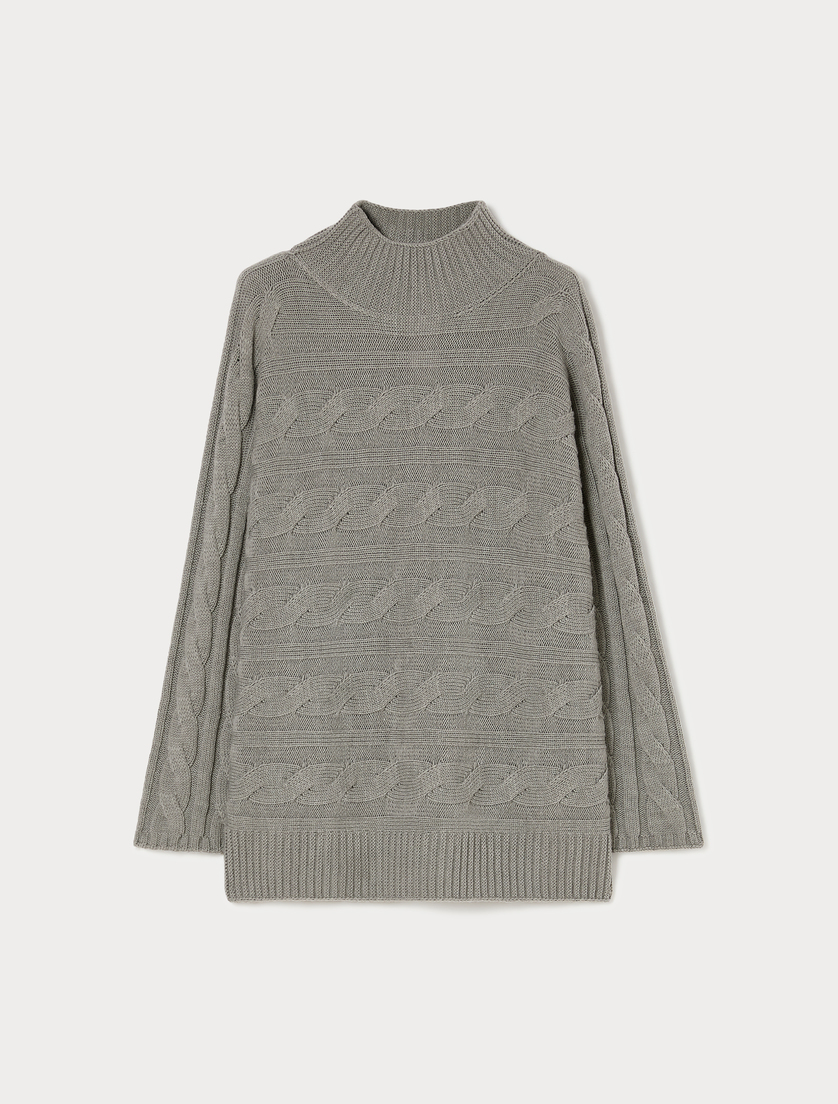 Blown wool-blend sweater - MEDIUM GREY - Marina Rinaldi