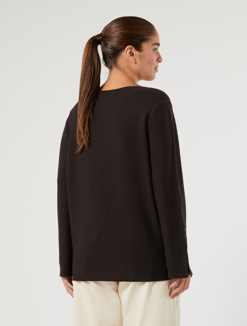 Pure wool sweater - DARK BROWN - Marina Rinaldi - 4