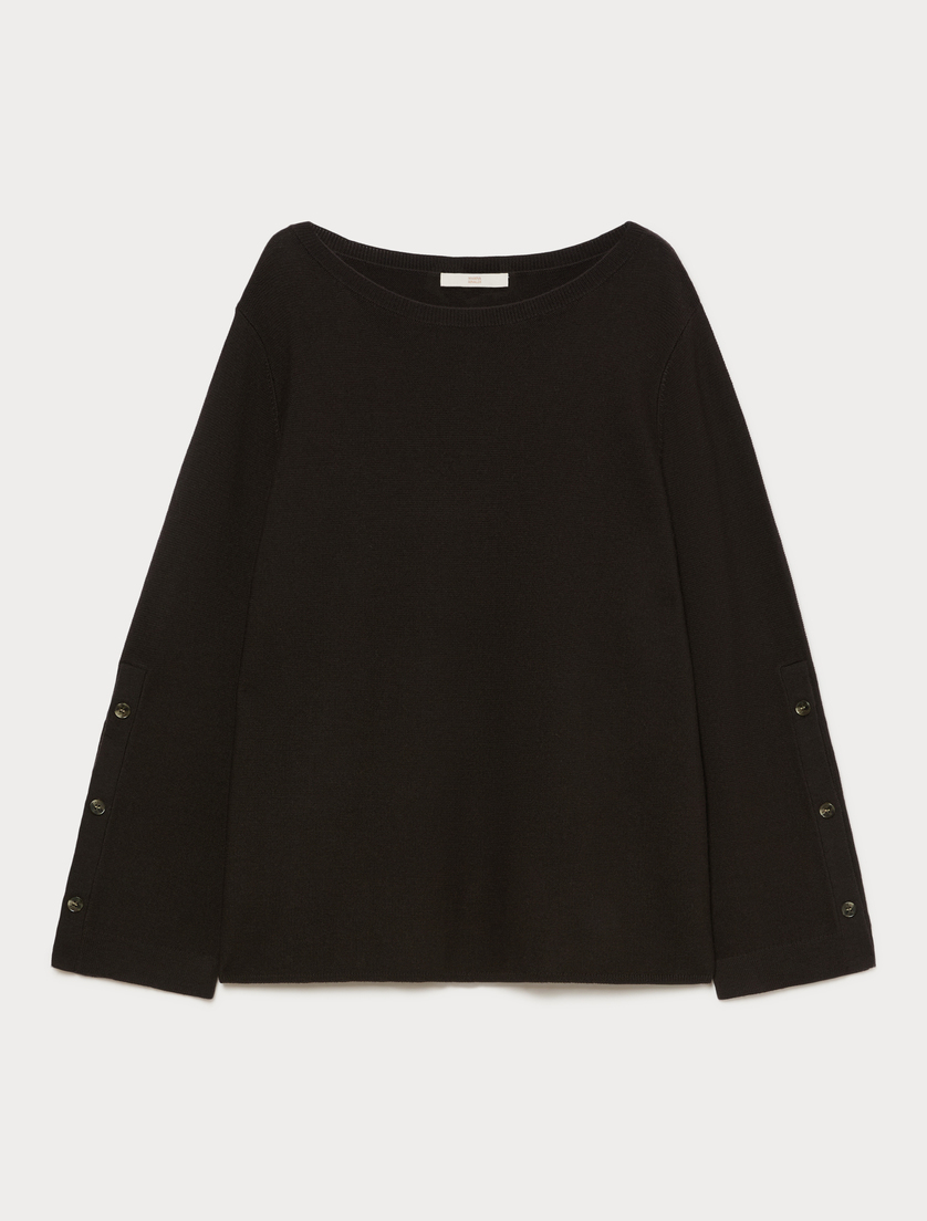 Pure wool sweater - DARK BROWN - Marina Rinaldi