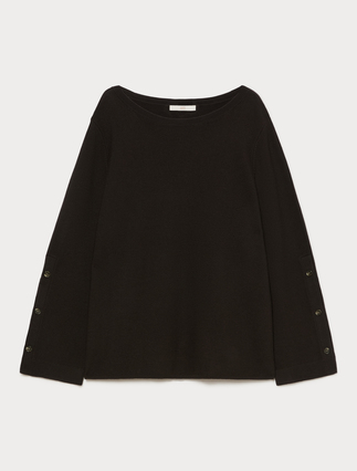 Pure wool sweater - DARK BROWN - Marina Rinaldi - 1