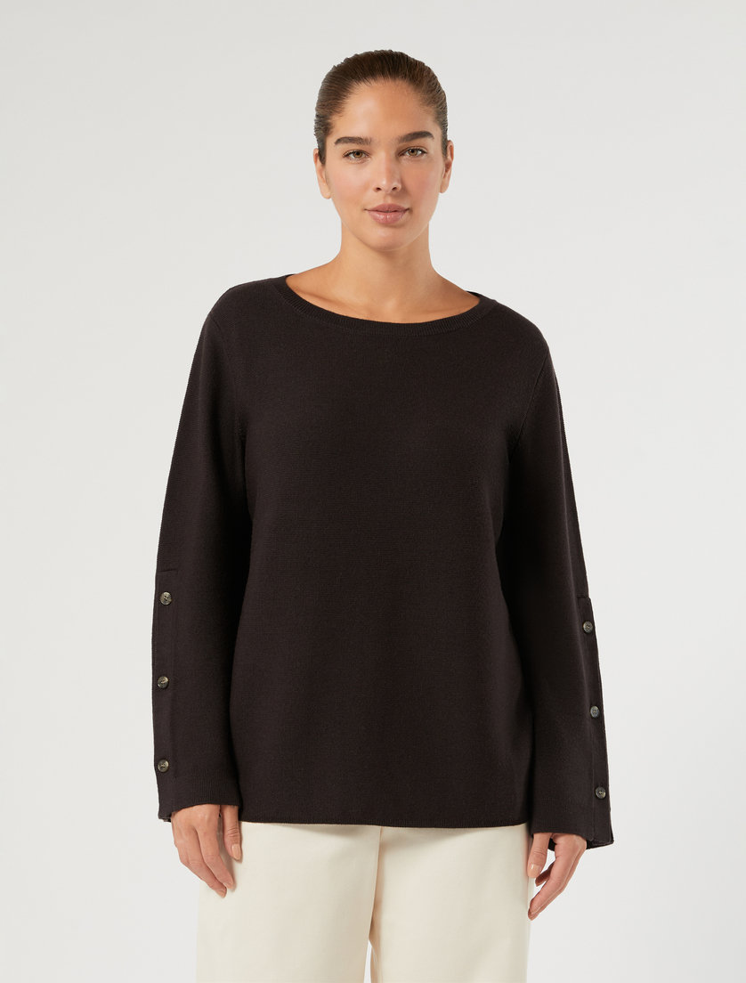 Pure wool sweater - DARK BROWN - Marina Rinaldi - 3