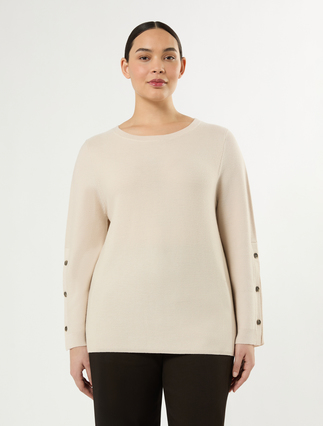 Pure wool sweater - SAND - Marina Rinaldi - 3