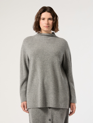 Pull en laine et cachemire - GRIS MOYEN