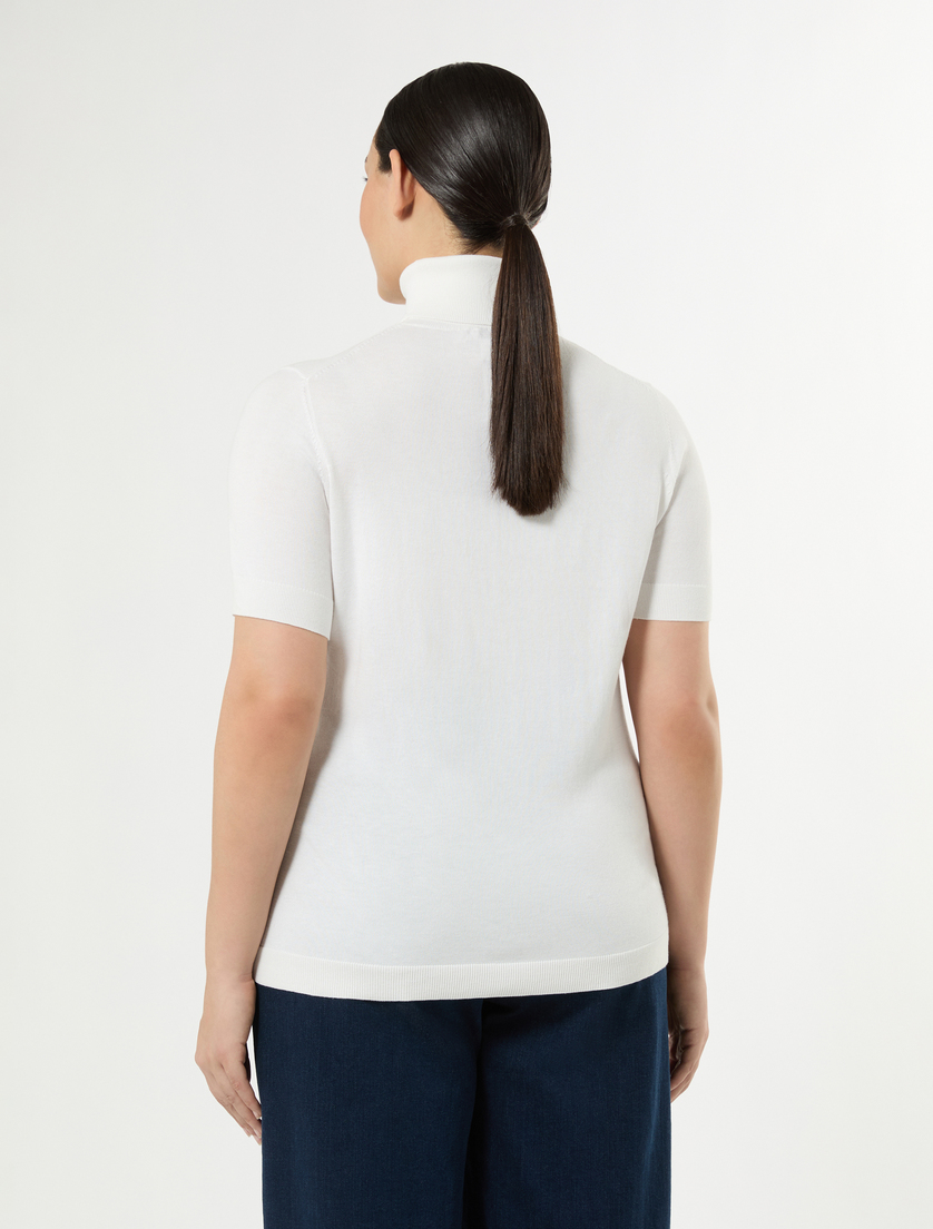 Pull en fil de coton mélangé - BLANC - Marina Rinaldi - 4
