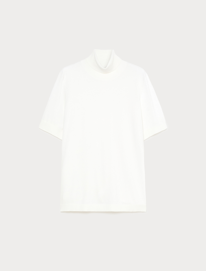 Pull en fil de coton mélangé - BLANC - Marina Rinaldi