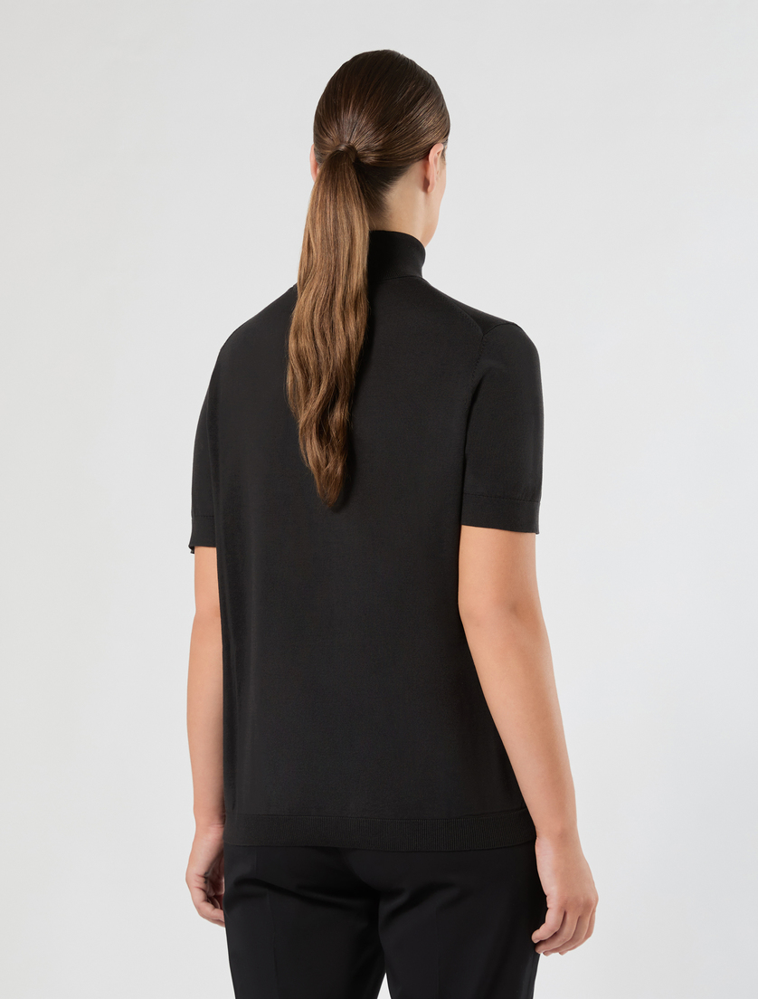 Cotton-blend yarn sweater - BLACK - Marina Rinaldi - 4