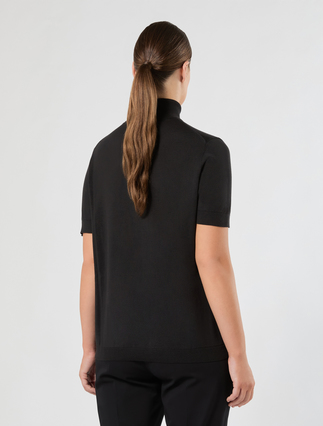 Cotton-blend yarn sweater - BLACK - Marina Rinaldi - 4