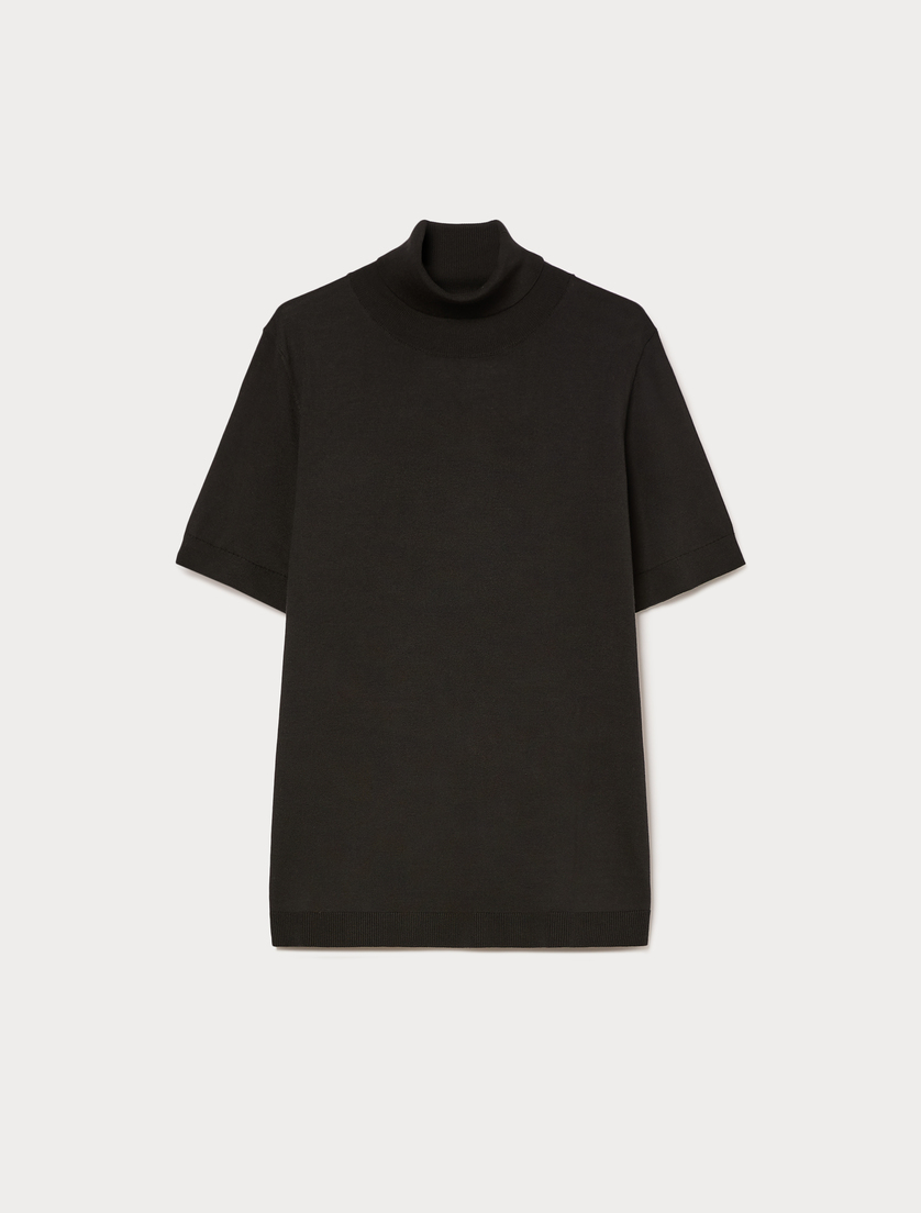 Cotton-blend yarn sweater - BLACK - Marina Rinaldi