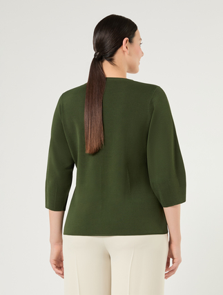 Viscose pullover - DARK GREEN - Marina Rinaldi - 4