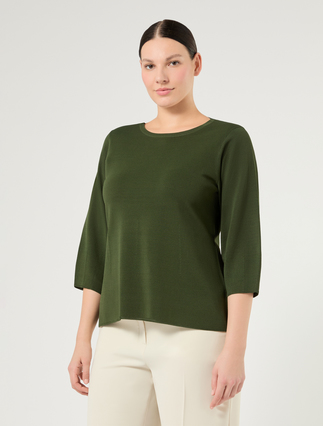 Viscose pullover - DARK GREEN - Marina Rinaldi - 3