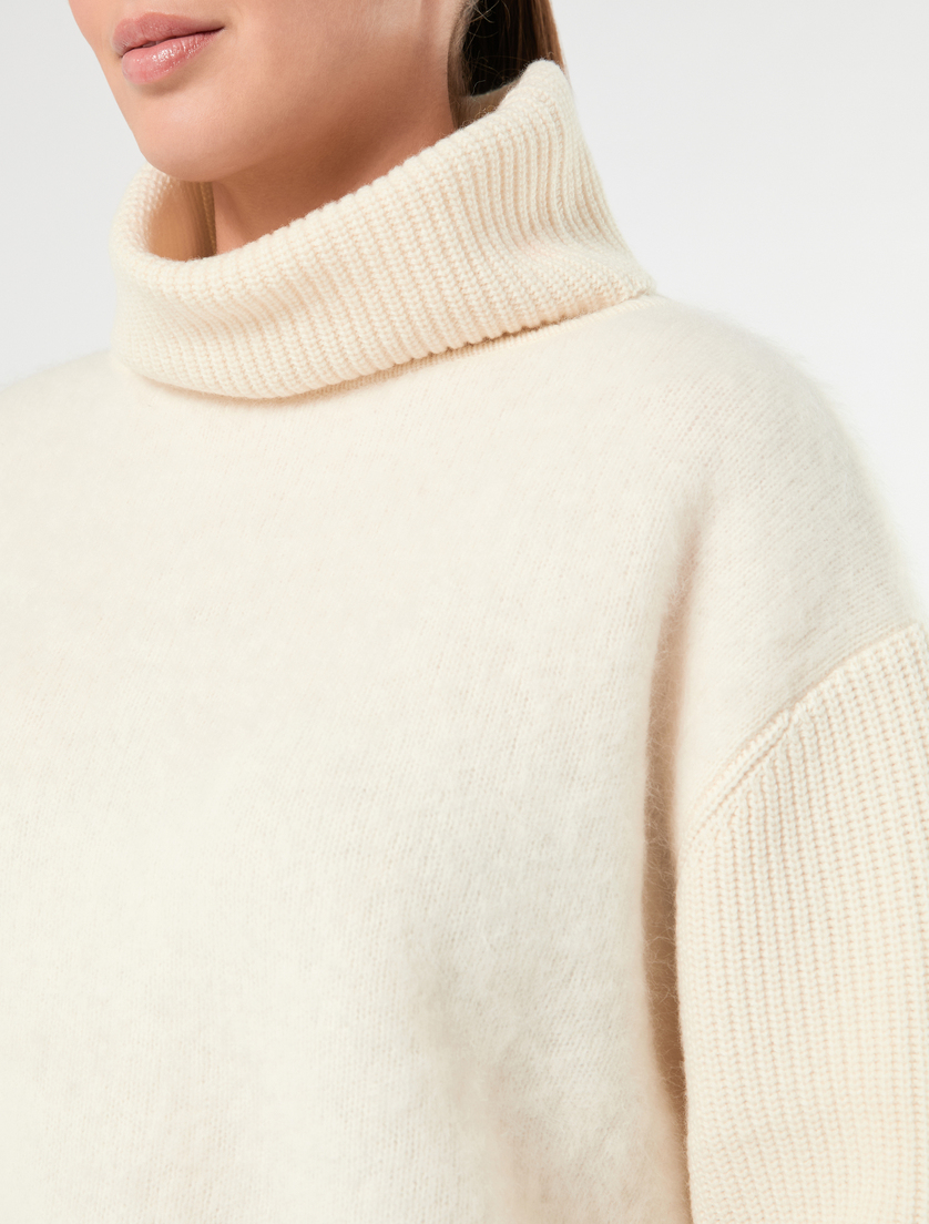 Pullover aus Wolle, Seide und Kaschmir - ELFENBEINFARBEN - Marina Rinaldi - 5