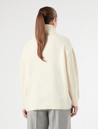 Pullover aus Wolle, Seide und Kaschmir - ELFENBEINFARBEN - Marina Rinaldi - 4