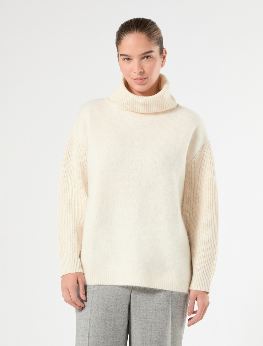 Pullover aus Wolle, Seide und Kaschmir - ELFENBEINFARBEN - Marina Rinaldi - 3