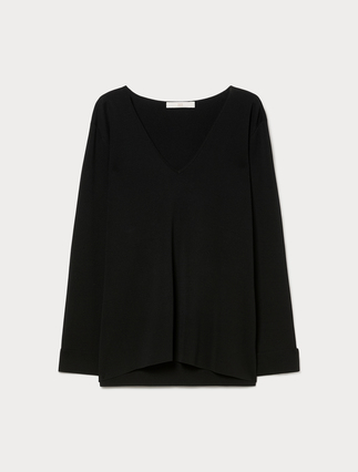 Jacquard viscose sweater - Marina Rinaldi
