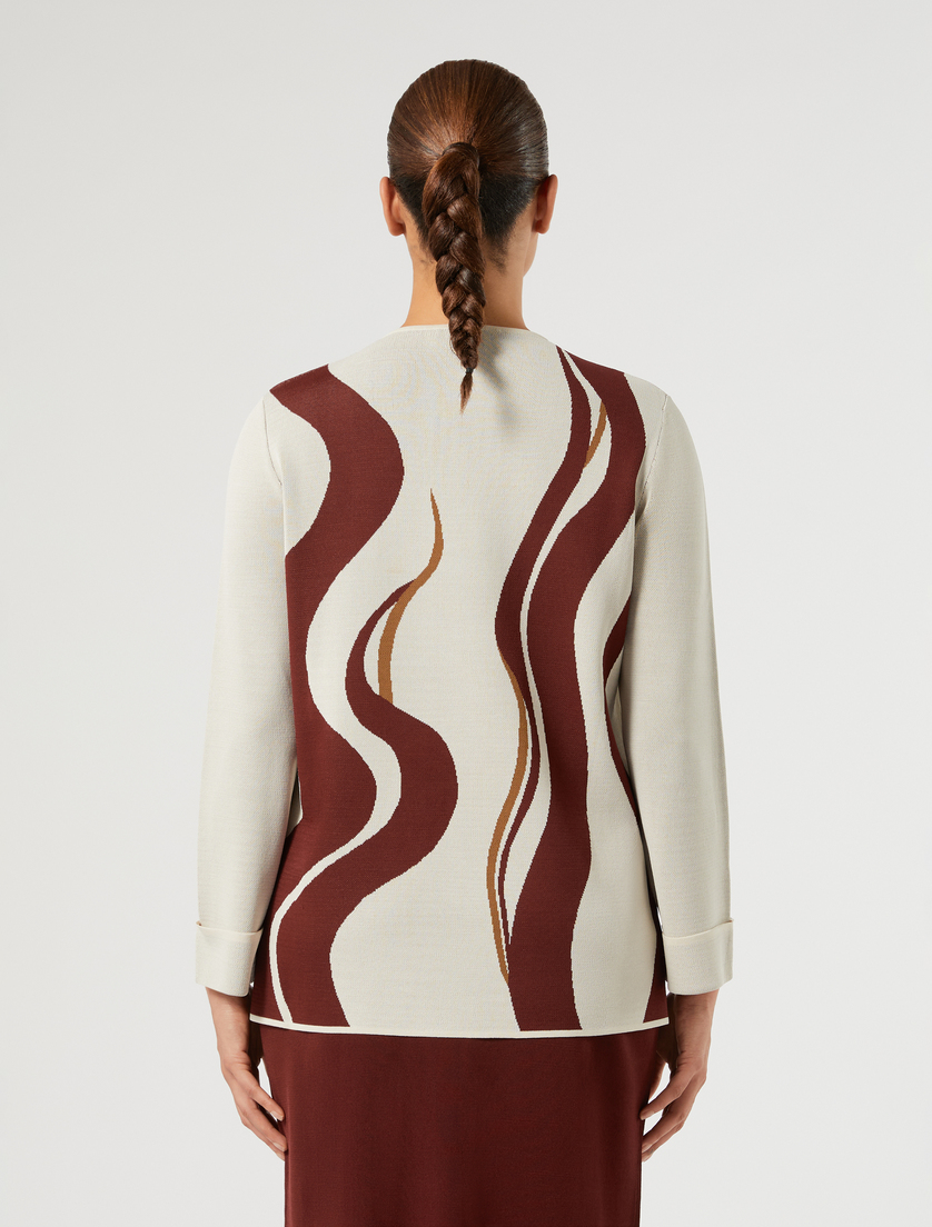 Jacquard viscose sweater - IVORY - Marina Rinaldi - 4
