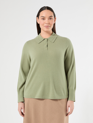 Pullover mit Polokragen aus Kaschmir - SALBEIGRUEN - Marina Rinaldi - 3